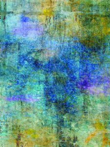 An Abstract Art in Blue and Green Color Tones